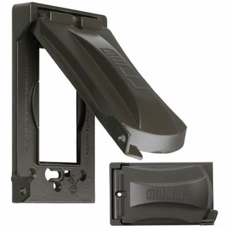 Raco Box Cover, 1 Gang, Aluminum, Flip/Snap Cover Type MX1050Z